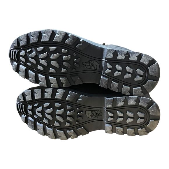 The North Face Boots Mens 13 Black Leather Chilkat V 400 Insulated WP Snow Gorp - Picture 8 of 12